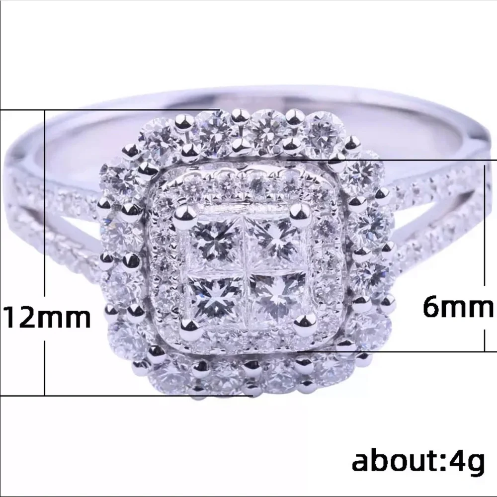 🌟Gorgeous Square Shape Sterling Silver Ring - Picture 4 of 4